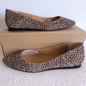 New Lucky Brand leather flats in leopard print